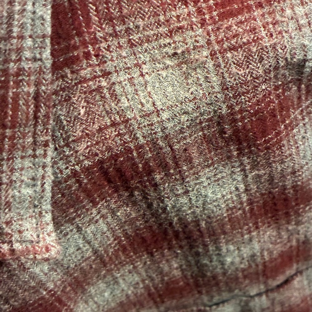 J Crew men’s flannel shirt large red/grey - Picture 3 of 5